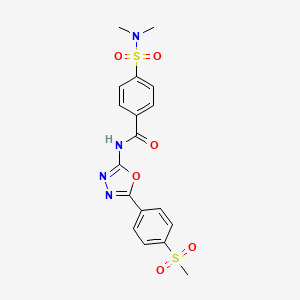 4-(dimethylsulfamoyl)-N-[5-(4-methanesulfonylphenyl)-1,3,4-oxadiazol-2-yl]benzamide - 886910-62-9