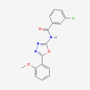 3-chloro-N-[5-(2-methoxyphenyl)-1,3,4-oxadiazol-2-yl]benzamide - 865285-75-2