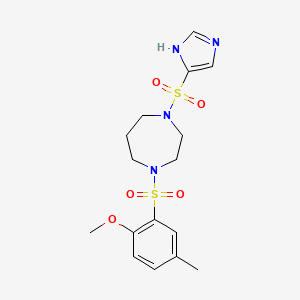 1-((1H-imidazol-4-yl)sulfonyl)-4-((2-methoxy-5-methylphenyl)sulfonyl)-1,4-diazepane - 1903693-55-9