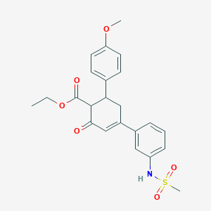 ethyl 4-(3-methanesulfonamidophenyl)-6-(4-methoxyphenyl)-2-oxocyclohex-3-ene-1-carboxylate - 867042-26-0