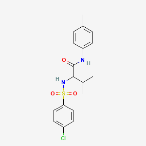 2-{[(4-chlorophenyl)sulfonyl]amino}-3-methyl-N-(4-methylphenyl)butanamide - 317378-08-8