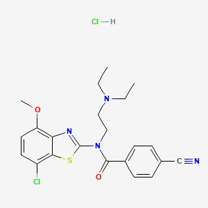 N-(7-CHLORO-4-METHOXY-1,3-BENZOTHIAZOL-2-YL)-4-CYANO-N-[2-(DIETHYLAMINO)ETHYL]BENZAMIDE HYDROCHLORIDE - 1216881-38-7