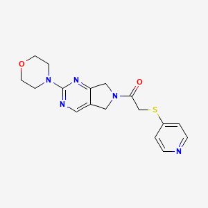 1-(2-morpholino-5H-pyrrolo[3,4-d]pyrimidin-6(7H)-yl)-2-(pyridin-4-ylthio)ethanone - 2034224-15-0