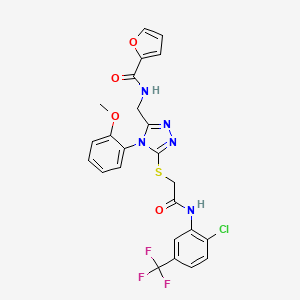 N-((5-((2-((2-chloro-5-(trifluoromethyl)phenyl)amino)-2-oxoethyl)thio)-4-(2-methoxyphenyl)-4H-1,2,4-triazol-3-yl)methyl)furan-2-carboxamide - 317328-71-5