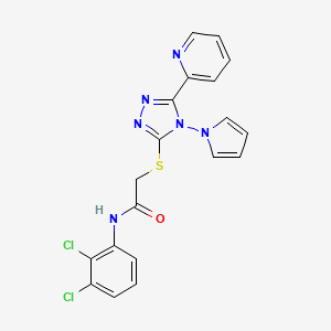 N-(2,3-dichlorophenyl)-2-((5-(pyridin-2-yl)-4-(1H-pyrrol-1-yl)-4H-1,2,4-triazol-3-yl)thio)acetamide - 886938-29-0