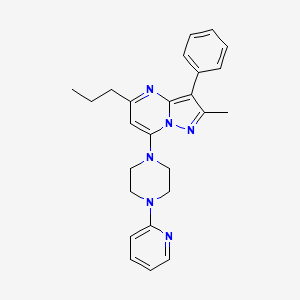 1-{2-METHYL-3-PHENYL-5-PROPYLPYRAZOLO[1,5-A]PYRIMIDIN-7-YL}-4-(PYRIDIN-2-YL)PIPERAZINE - 896819-49-1