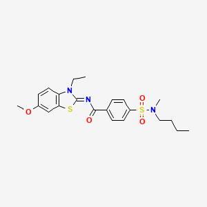 4-[butyl(methyl)sulfamoyl]-N-[(2Z)-3-ethyl-6-methoxy-2,3-dihydro-1,3-benzothiazol-2-ylidene]benzamide - 850909-77-2