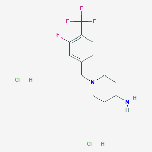 1-[3-Fluoro-4-(trifluoromethyl)benzyl]piperidin-4-amine dihydrochloride - 1286273-40-2