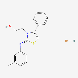 (Z)-2-(4-phenyl-2-(m-tolylimino)thiazol-3(2H)-yl)ethanol hydrobromide - 474880-54-1