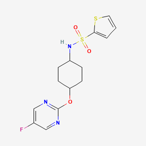 N-((1r,4r)-4-((5-fluoropyrimidin-2-yl)oxy)cyclohexyl)thiophene-2-sulfonamide - 2034496-51-8