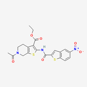 Ethyl 6-acetyl-2-(5-nitrobenzo[b]thiophene-2-carboxamido)-4,5,6,7-tetrahydrothieno[2,3-c]pyridine-3-carboxylate - 864858-11-7