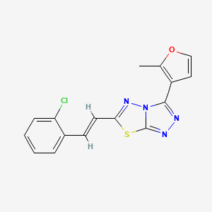 6-[(E)-2-(2-chlorophenyl)ethenyl]-3-(2-methylfuran-3-yl)-[1,2,4]triazolo[3,4-b][1,3,4]thiadiazole - 890598-08-0