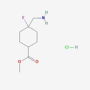 Methyl 4-(aminomethyl)-4-fluorocyclohexane-1-carboxylate;hydrochloride - 2375261-45-1