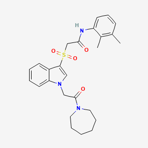 2-((1-(2-(azepan-1-yl)-2-oxoethyl)-1H-indol-3-yl)sulfonyl)-N-(2,3-dimethylphenyl)acetamide - 878058-83-4