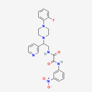 N1-(2-(4-(2-fluorophenyl)piperazin-1-yl)-2-(pyridin-3-yl)ethyl)-N2-(3-nitrophenyl)oxalamide - 886947-87-1