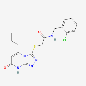 N-(2-chlorobenzyl)-2-((7-oxo-5-propyl-7,8-dihydro-[1,2,4]triazolo[4,3-a]pyrimidin-3-yl)thio)acetamide - 895006-46-9