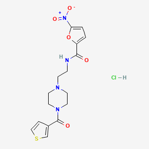 5-NITRO-N-{2-[4-(THIOPHENE-3-CARBONYL)PIPERAZIN-1-YL]ETHYL}FURAN-2-CARBOXAMIDE HYDROCHLORIDE - 1351647-25-0