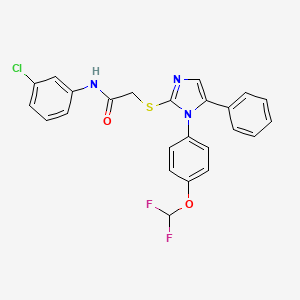 N-(3-chlorophenyl)-2-((1-(4-(difluoromethoxy)phenyl)-5-phenyl-1H-imidazol-2-yl)thio)acetamide - 1226459-52-4