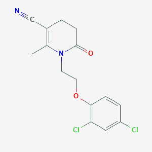 1-[2-(2,4-Dichlorophenoxy)ethyl]-2-methyl-6-oxo-1,4,5,6-tetrahydro-3-pyridinecarbonitrile - 338748-80-4