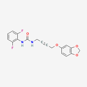 1-(4-(Benzo[d][1,3]dioxol-5-yloxy)but-2-yn-1-yl)-3-(2,6-difluorophenyl)urea - 1448034-95-4