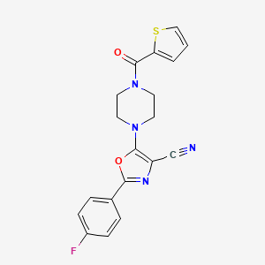 2-(4-Fluorophenyl)-5-[4-(thiophene-2-carbonyl)piperazin-1-yl]-1,3-oxazole-4-carbonitrile - 904500-70-5