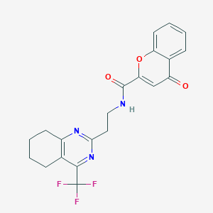 4-oxo-N-(2-(4-(trifluoromethyl)-5,6,7,8-tetrahydroquinazolin-2-yl)ethyl)-4H-chromene-2-carboxamide - 1396863-83-4