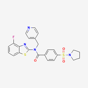 N-(4-fluorobenzo[d]thiazol-2-yl)-N-(pyridin-4-ylmethyl)-4-(pyrrolidin-1-ylsulfonyl)benzamide - 941958-03-8