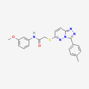 N-(3-methoxyphenyl)-2-((3-(p-tolyl)-[1,2,4]triazolo[4,3-b]pyridazin-6-yl)thio)acetamide - 852375-59-8