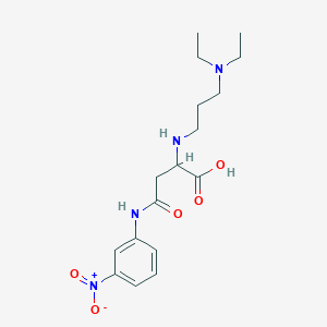 2-{[3-(DIETHYLAMINO)PROPYL]AMINO}-3-[(3-NITROPHENYL)CARBAMOYL]PROPANOIC ACID - 1026785-53-4