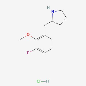 2-[(3-Fluoro-2-methoxyphenyl)methyl]pyrrolidine hydrochloride - 2155854-81-0