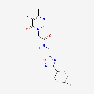 N-((3-(4,4-difluorocyclohexyl)-1,2,4-oxadiazol-5-yl)methyl)-2-(4,5-dimethyl-6-oxopyrimidin-1(6H)-yl)acetamide - 2034306-24-4