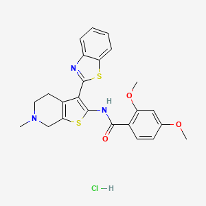 N-(3-(benzo[d]thiazol-2-yl)-6-methyl-4,5,6,7-tetrahydrothieno[2,3-c]pyridin-2-yl)-2,4-dimethoxybenzamide hydrochloride - 1330037-91-6