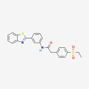 N-(3-(benzo[d]thiazol-2-yl)phenyl)-2-(4-(ethylsulfonyl)phenyl)acetamide - 941972-21-0