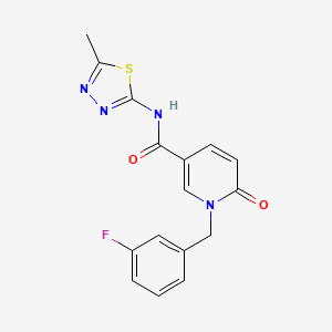 1-[(3-fluorophenyl)methyl]-N-(5-methyl-1,3,4-thiadiazol-2-yl)-6-oxo-1,6-dihydropyridine-3-carboxamide - 941953-82-8