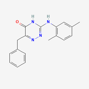 6-benzyl-3-((2,5-dimethylphenyl)amino)-1,2,4-triazin-5(4H)-one - 898640-18-1