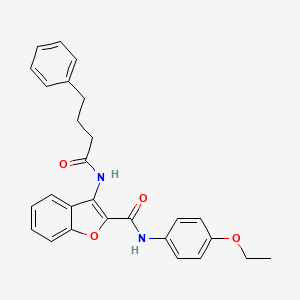 N-(4-ethoxyphenyl)-3-(4-phenylbutanamido)benzofuran-2-carboxamide - 887890-51-9