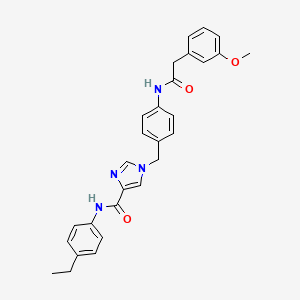 N-(4-ethylphenyl)-1-(4-(2-(3-methoxyphenyl)acetamido)benzyl)-1H-imidazole-4-carboxamide - 1251558-46-9