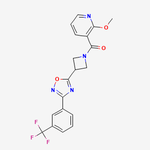 (2-Methoxypyridin-3-yl)(3-(3-(3-(trifluoromethyl)phenyl)-1,2,4-oxadiazol-5-yl)azetidin-1-yl)methanone - 1351584-85-4