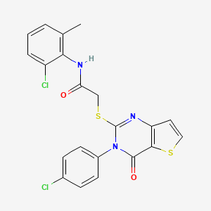 N-(2-chloro-6-methylphenyl)-2-{[3-(4-chlorophenyl)-4-oxo-3,4-dihydrothieno[3,2-d]pyrimidin-2-yl]sulfanyl}acetamide - 1261004-75-4