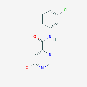 N-(3-chlorophenyl)-6-methoxypyrimidine-4-carboxamide - 2034256-29-4