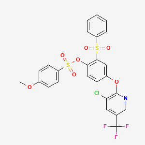 4-{[3-Chloro-5-(trifluoromethyl)-2-pyridinyl]oxy}-2-(phenylsulfonyl)phenyl 4-methoxybenzenesulfonate - 306979-62-4