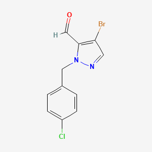 4-Bromo-1-(4-chlorobenzyl)-1H-pyrazole-5-carbaldehyde - 289504-53-6