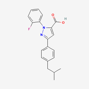 1-(2-Fluorophenyl)-3-(4-isobutylphenyl)-1H-pyrazole-5-carboxylic acid - 618103-04-1