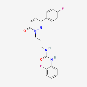 1-(2-fluorophenyl)-3-(3-(3-(4-fluorophenyl)-6-oxopyridazin-1(6H)-yl)propyl)urea - 1040672-17-0