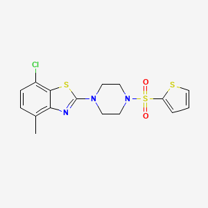 7-Chloro-4-methyl-2-(4-(thiophen-2-ylsulfonyl)piperazin-1-yl)benzo[d]thiazole - 955686-19-8