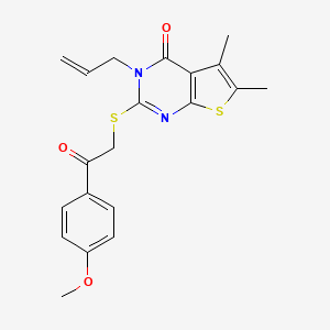 2-{[2-(4-methoxyphenyl)-2-oxoethyl]sulfanyl}-5,6-dimethyl-3-(prop-2-en-1-yl)thieno[2,3-d]pyrimidin-4(3H)-one - 