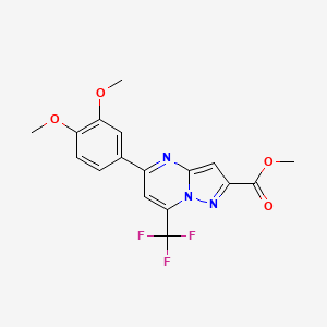 methyl 5-(3,4-dimethoxyphenyl)-7-(trifluoromethyl)pyrazolo[1,5-a]pyrimidine-2-carboxylate - 