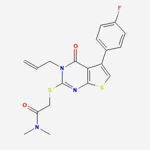 2-{[5-(4-fluorophenyl)-4-oxo-3-(prop-2-en-1-yl)-3H,4H-thieno[2,3-d]pyrimidin-2-yl]sulfanyl}-N,N-dimethylacetamide - 