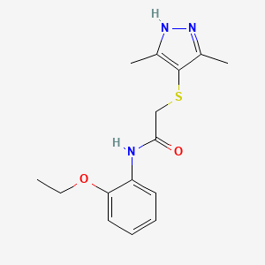 2-((3,5-dimethyl-1H-pyrazol-4-yl)thio)-N-(2-ethoxyphenyl)acetamide - 