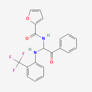 N-(2-oxo-2-phenyl-1-{[2-(trifluoromethyl)phenyl]amino}ethyl)furan-2-carboxamide - 